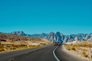 car driving down the road